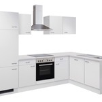 Design hoek keuken met apparatuur, Kevin, Wit