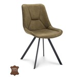 4x Eetkamerstoel, Lively Leather, moss