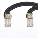 Hand gemaakte oorsieraden van 18 caratsgoud vol gezet met hoge kwalite