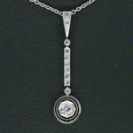 Gouden hanger met diamant, excl. ketting