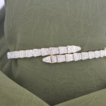 Gouden armband van serpent model met natuurlijke diamanten