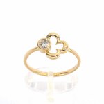 Geelgouden design ring met natuurlijke diamant