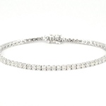 Witgouden tennisarmband met 5.00 carat natuurlijke briljant geslepen d