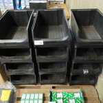 Ca. 12x Voorraad/grijpbakken Kunstof stapelbakken