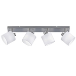 Reality Tommy Opbouwspot Nikkel mat excl. 4x E14 Witte kap