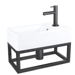 Differnz Force Fonteinset Wasbak Keramiek Wit