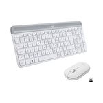 Logitech MK470 Slim Combo Draadloos toetsenbord en muis Wit Qwerty