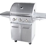 BBQ Vonato, RVS Traditionele Grill 3, zilverkleurig, rvs (mat)