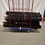 16x rol Theatermolton brandwerend assorti, Zwart