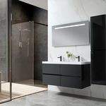 Badkamermeubel Vonato, Nero 120, hoogglans zwart