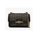 Michael Kors Kleine Schoudertas Dames Logo Print Heather Zwart