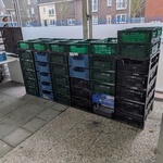 Schappenstelling met vouwkratten