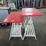 2x Houten bijzettafel