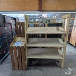 8x Houten showroom meubels