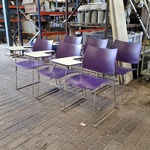 6x Vergaderstoel met schrijftableau, Casala, Curvy