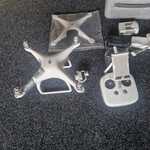 Drone, DJI, Phanton 4 met valschade, Wit