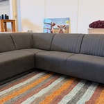 Hoekbank, antraciet, 210×285 cm