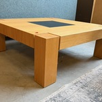 Salontafel, naturelhout, 100×100 cm