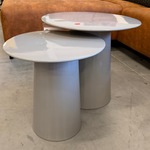 Salontafel, lichtgrijs, 50×50 / 40×40 cm