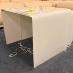 3x Salontafel, witglas, 55x45x42 cm