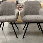 2x Eetkamerstoel, grijs