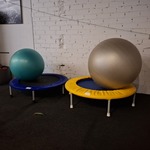 2x Trampoline met 2x gymbal
