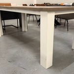 Eettafel, grijs/wit, 190×90 cm