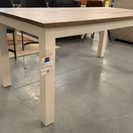 Eettafel, rustiek/grijs, 180×90 cm