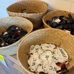 4x Mandjes met inhoud, natura