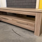 TV meubel, bruin/grijs, 150x40x50 cm