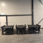 Tafel en stoelen set, Kaja , Satelliet, Zwart