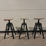 3x Metalen zwarte tafelpoten zonder blad