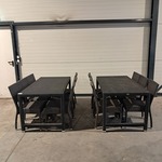 Tafel en stoelen set, Kaja , Satelliet, Zwart
