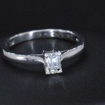 Platina ring met diamant en GIA certificaat