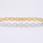 Gouden tennisarmband met diamanten schakels met 157 diamanten