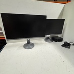 2x Computer en 2x monitor HP, elitedesk 800 G2