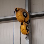 Luchtslanghaspel en stroomkabelhaspel Zeca