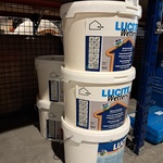 5 x 12 liter Buitenlatex, Lucite, Wit