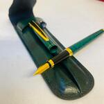 Elysee 22kt gouden clip en frills 3 micron marble green