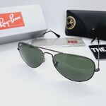 Rayban zonnebril Aviator Large metal gunmetal green
