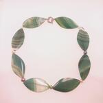 Artisane zoetwater parel en agaat collier