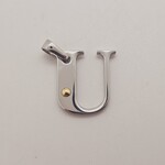 Pendant staal met .750 goud.