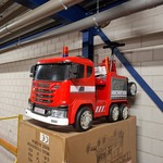 3x Elektrische brandweerauto Rood