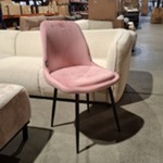 6x Eetkamerstoel, velvet Roze