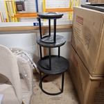 Salontafel set 3-deling, rond Zwart