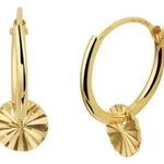 Marie Celeste Oorringen Rondje Gediamanteerd  Goud