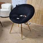 2x Leisure chair, velvet Zwart