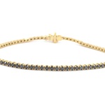 Gouden tennisarmband met 2.80 carat aan zwarte diamanten (enhanced)