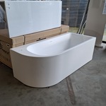 Halfvrijstaand ligbad, Best Design, Living, Mat wit