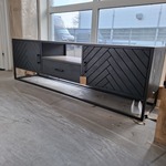 TV meubel, mangohout, Zwart